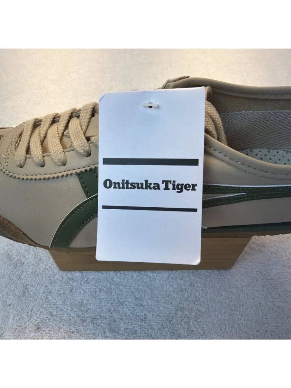 Onitsuka Tiger Mexico 66 Men Sz 8 Beige/Grass Green New in Box